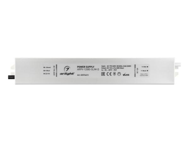 Блок питания ARPV-12080-SLIM-D (12V, 6.7A, 80W) (Arlight, IP67 Металл, 3 года) фото:8