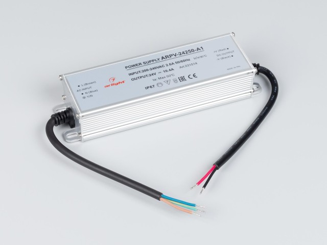 Блок питания ARPV-24250-A1 (24V, 10.4A, 250W) (Arlight, IP67 Металл, 3 года) фото:1