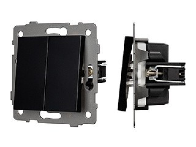 Механизм выключателя двухклавишный проходной SWT-MKP2-PL-BK-V (250V, 10A) (Arlight, -) фото:3