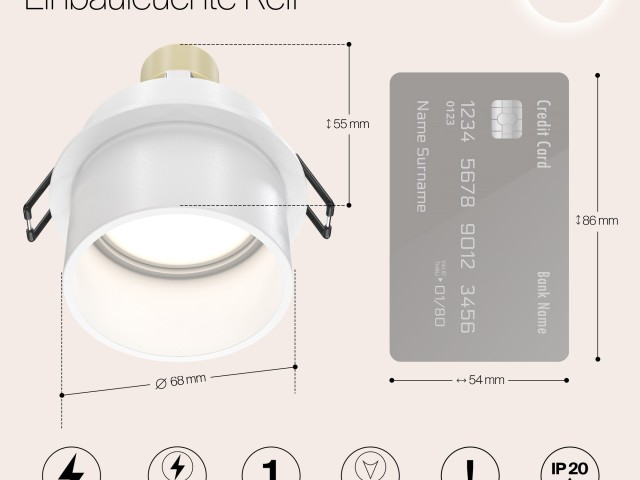 Встраиваемый светильник Technical DL050-01W фото:22