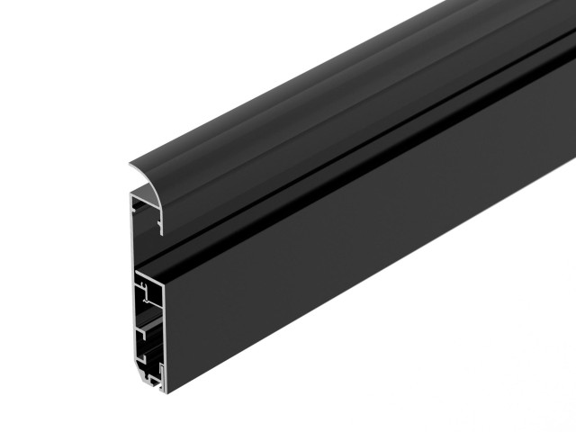 Профиль PLINTUS-H80-2000 BLACK (Arlight, Алюминий) фото:3