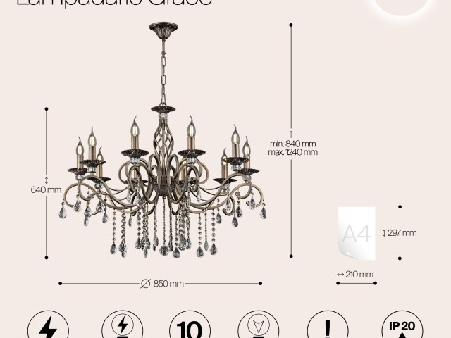 Люстра Maytoni RC247-PL-10-R фото:8