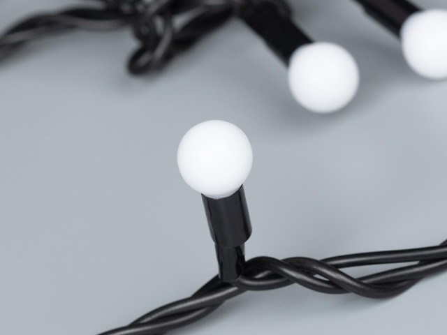 Светодиодная гирлянда ARD-BALL-CLASSIC-D13-10000-BLACK-100LED WARM (230V, 7W) (Ardecoled, IP65) фото:6