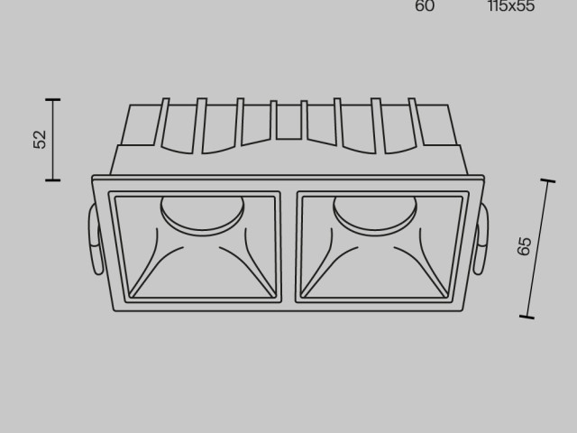 Встраиваемый светильник Technical DL043-02-10W3K-D-SQ-W фото:9