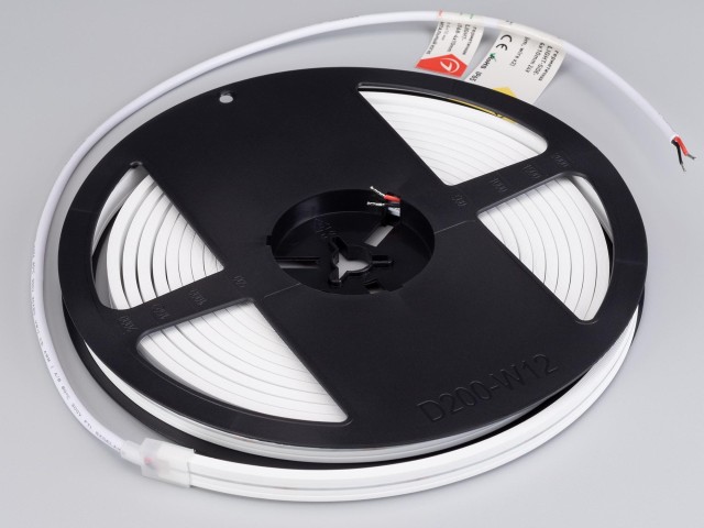 Лента герметичная MOONLIGHT-SIDE-A168-4x10mm 24V Warm2300 (7.2 W/m, IP65, 5m, wire x2) (Arlight, Вывод прямой, 3 года) фото:3