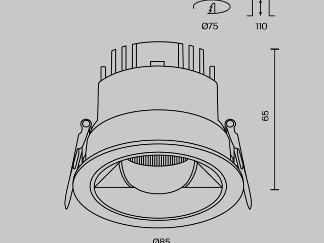 Встраиваемый светильник Technical DL100-12W2.7-3-4K-RD-B фото:1