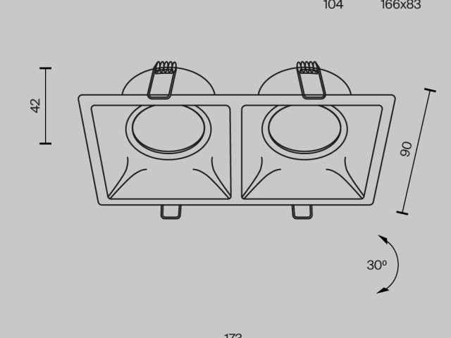 Встраиваемый светильник Technical DL029-2-02W фото:7