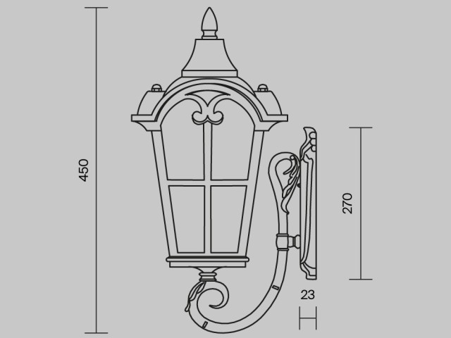 Настенный светильник (бра) Outdoor O413WL-01BZ1 фото:2