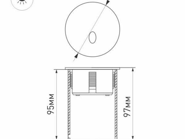 Светильник LT-GAP-R70-3W Warm3000 (BK, 30deg, 230V) (Arlight, IP65 Металл, 3 года) фото:10