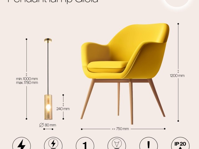 Подвесной светильник Maytoni P011PL-01G фото:14