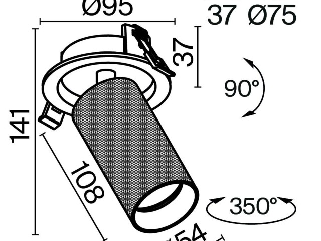 Встраиваемый светильник Technical C081CL-01-GU10-MG фото:15
