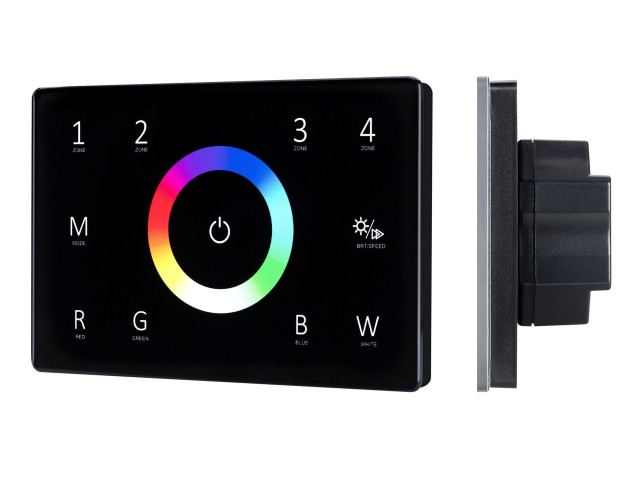 Панель Sens SMART-P85-RGBW Black (230V, 4 зоны, 2.4G) (Arlight, IP20 Пластик, 5 лет) фото:3
