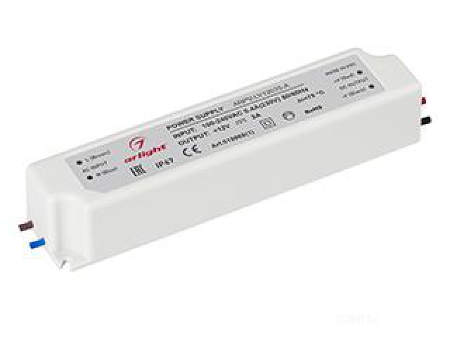 Блок питания ARPV-LV12035-A (12V, 3.0A, 36W) (Arlight, IP67 Пластик, 3 года) фото:3