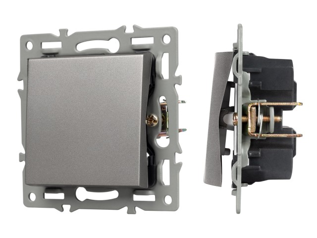 Механизм выключателя одноклавишный перекрёстный SWT-MKX1-PL-GR (250V, 16A) (Arlight, -) фото:4