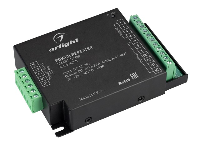 Усилитель SMART-RGBW (12-24V, 4x8A) (Arlight, IP20 Металл, 5 лет) фото:1