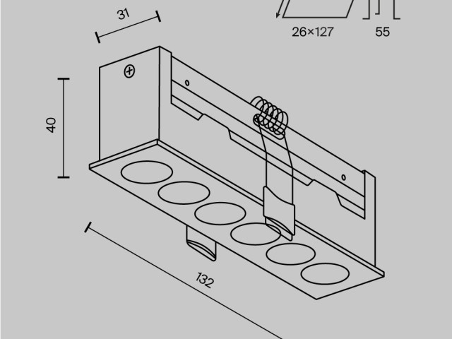 Встраиваемый светильник Technical DL065-12W3-6K-B фото:1
