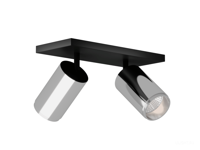 Накладной светильник HOKASU Tube DUO Zoom (85-160/silver – 40w/3090/12-50deg) фото:1