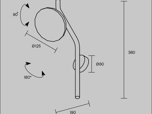 Настенный светильник (бра) Maytoni MOD451WL-L8B3K фото:9