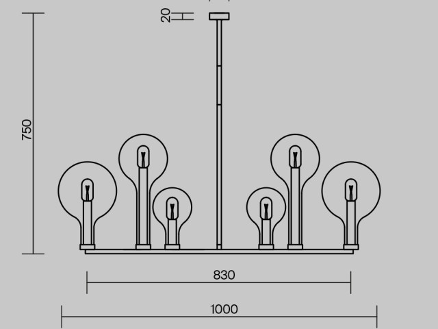 Подвесной светильник Maytoni MOD333PL-06BS1 фото:14