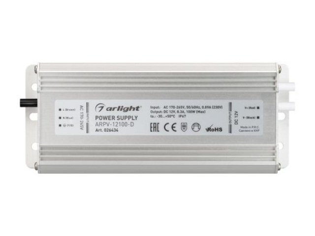 Блок питания ARPV-12100-D (12V, 8.3A, 100W) (Arlight, IP67 Металл, 3 года) фото:4