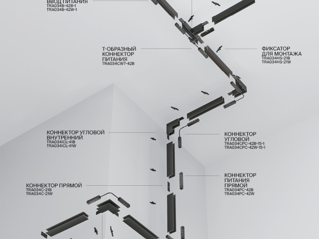 Шинопровод встраиваемый Technical TRX034-422W фото:4