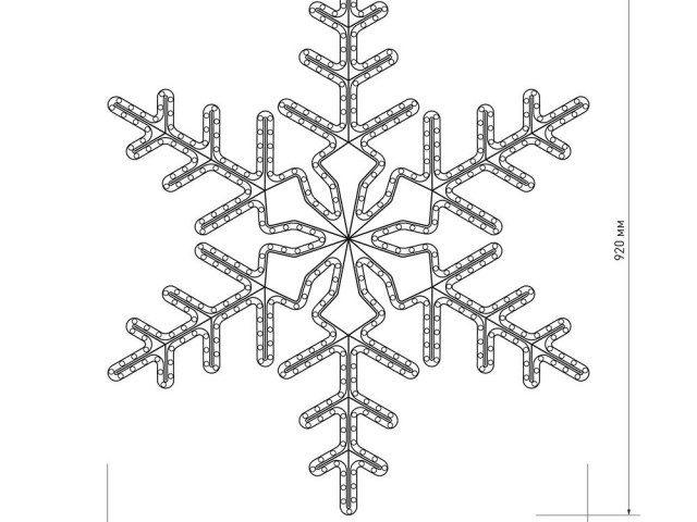 Фигура ARD-SNOWFLAKE-M3-920x920-432LED White (230V, 27W) (Ardecoled, IP65) фото:1