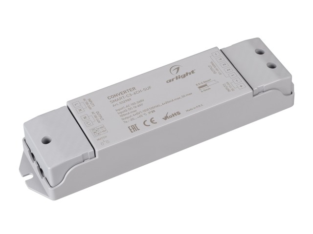 Конвертер SMART-C3-4CH-SUF (12-24V, RF-0/1-10V, 2.4G) (Arlight, IP20 Пластик, 5 лет) фото:2