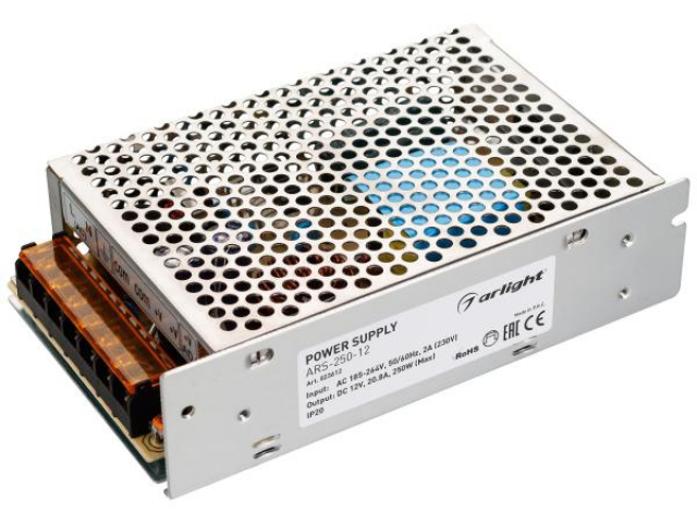 Блок питания ARS-250-12 (12V, 20,8A, 250W) (Arlight, IP20 Сетка, 2 года) фото:3
