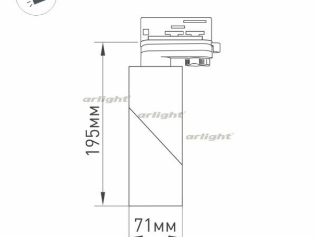 Светильник LGD-TWIST-TRACK-4TR-R70-15W White5000 (WH-BK, 30 deg) (Arlight, IP40 Металл, 3 года) фото:4