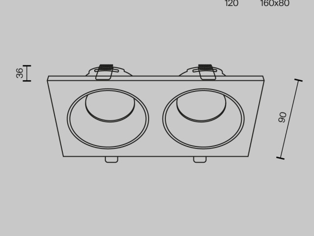 Встраиваемый светильник Technical DL033-2-02W фото:4