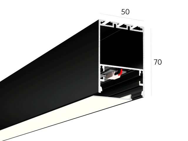 Линейный светильник HOKASU 50/70 noPS (RAL9005/750mm/LT70 — 4K/17W) фото:2