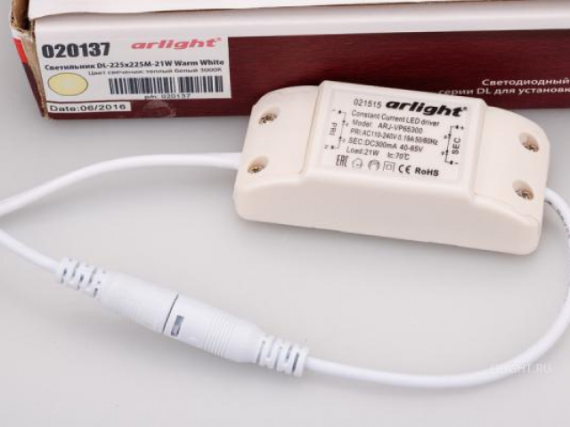 Светильник DL-225x225M-21W Warm White (Arlight, IP40 Металл, 3 года) фото:11