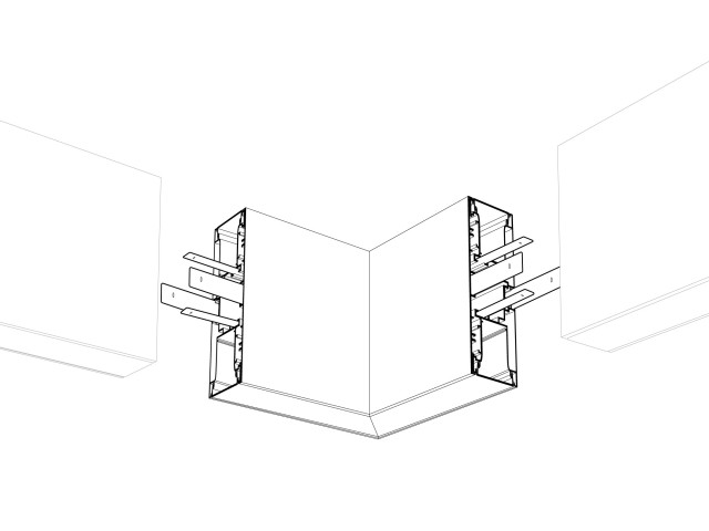 Угол S2-WALL-X2-H128-L90N внутренний (Arlight, Металл) фото:1