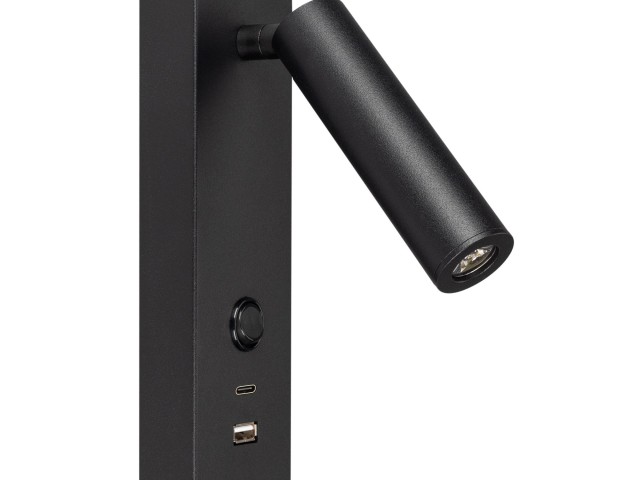 Светильник SP-BED-CHARGE-S60x125-3W Warm3000 (BK, 20 deg, 230V, USB-A, USB-C) (Arlight, IP20 Металл, 3 года) фото:3