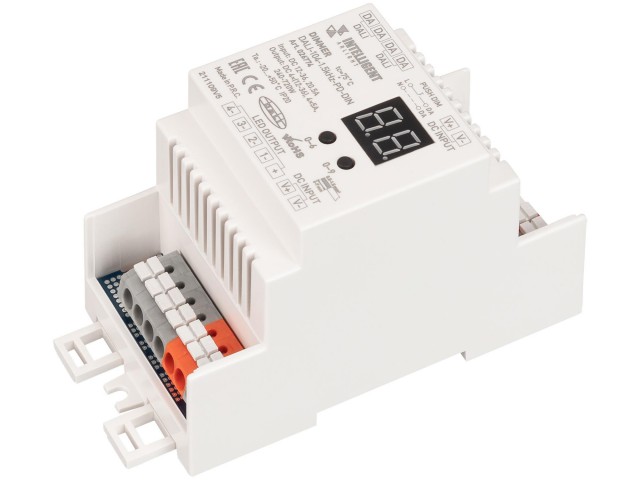 INTELLIGENT ARLIGHT Диммер DALI-104-1.5kHz-PD-DIN (12-36V, 4х5А) (IARL, DIN-рейка) фото:1