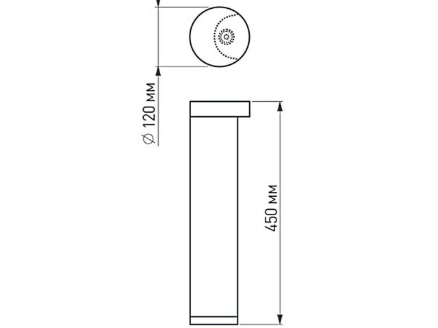 Светильник LGD-Path-Round120-H450B-12W Warm White (Arlight, IP54 Металл, 3 года) фото:4