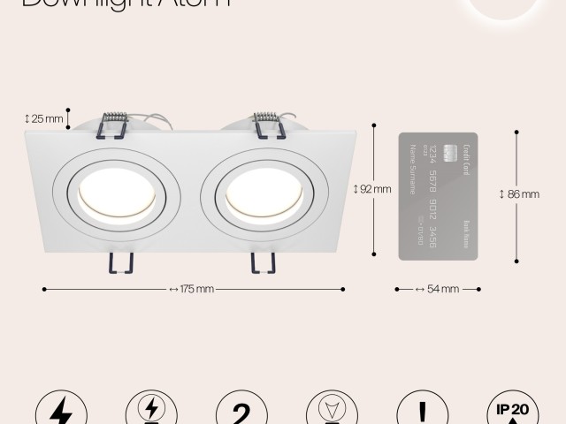Встраиваемый светильник Technical DL024-2-02W фото:10