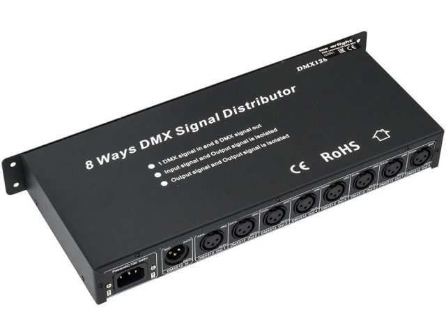 Контроллер-распределитель LN-DMX-8CH (230V) (Arlight, IP20 Металл, 1 год) фото:3