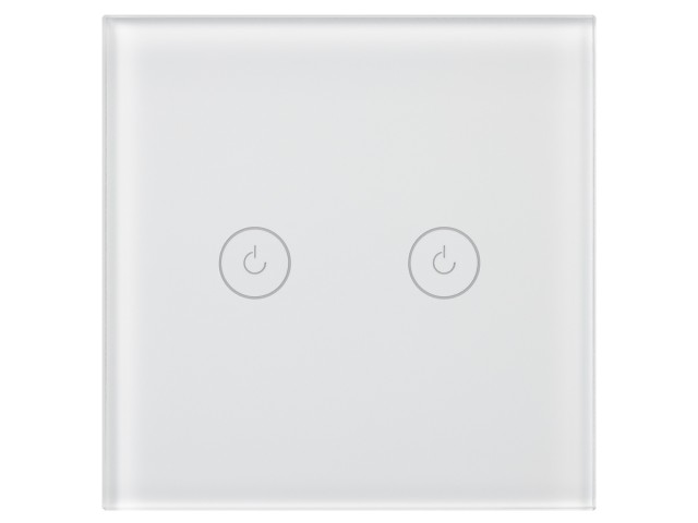 Выключатель сенсорный SWT-OMALI-S02-ZB-WH (250V, 10A, Zigbee) (Arlight, Стекло) фото:1