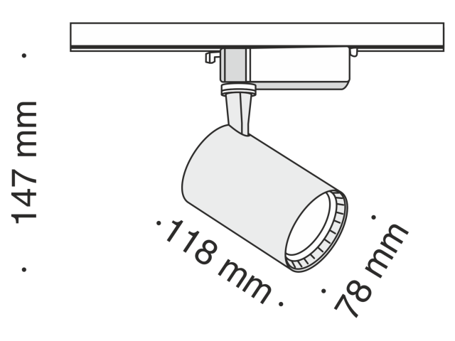 Трековый светильник Technical TR003-1-12W3K-B фото:2
