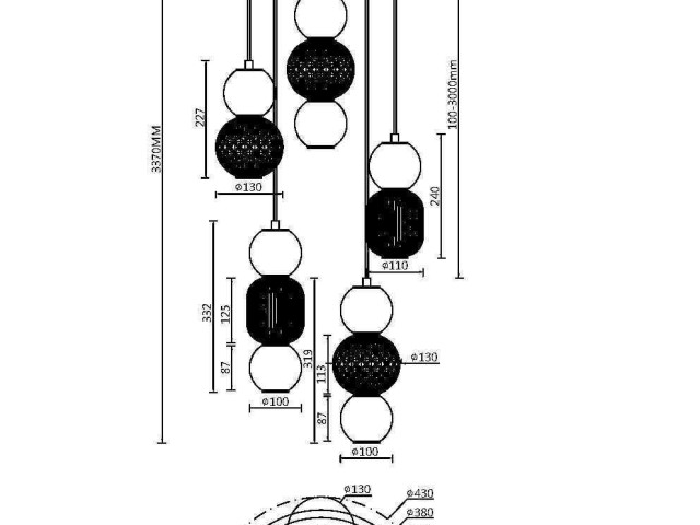 Подвесной светильник Maytoni MOD273PL-L80CH3K фото:19