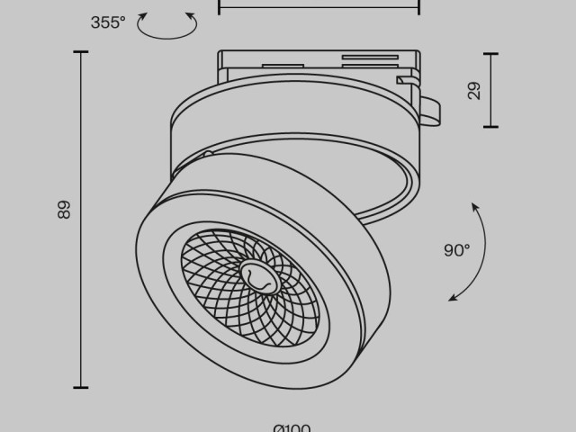 Трековый светильник Technical TR006-1-12W3K-B фото:5
