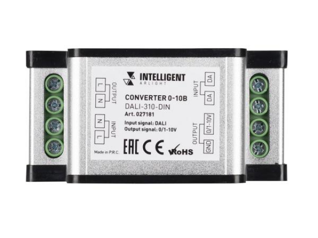 INTELLIGENT ARLIGHT Конвертер 0-10В DALI-310-DIN (AC 230V, DALI, 0-10) (IARL, -) фото:3