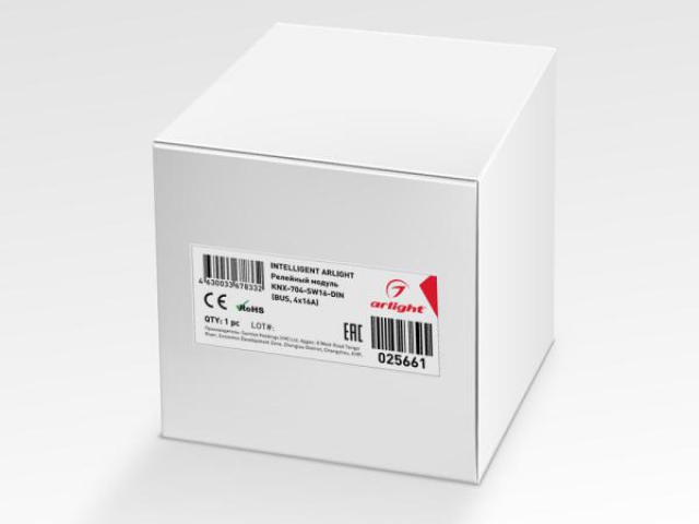 INTELLIGENT ARLIGHT Релейный модуль KNX-704-SW16-DIN (BUS, 4x16A) (Arlight, IP20 Пластик, 2 года) фото:3