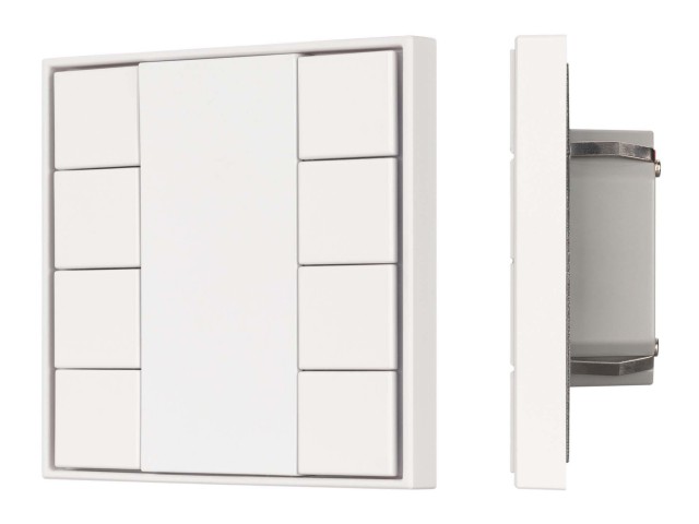 INTELLIGENT ARLIGHT Кнопочная панель KNX-301-22-8-SH-IN White (BUS, Frame) (IARL, IP20 Пластик, 3 года) фото:1