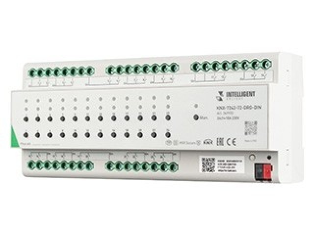 INTELLIGENT ARLIGHT Релейный модуль KNX-7242-72-DRO-DIN Grey (BUS, 24x10A) (IARL, IP20 Пластик, 2 года) фото:2