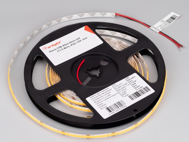 Лента COB-X544-8mm 24V Warm3000 (11.5 W/m, IP20, CSP, 5m) (Arlight, -) фото:1