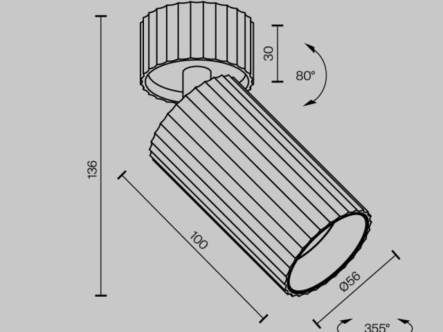 Потолочный светильник Technical C108CL-01-GU10-BS фото:11