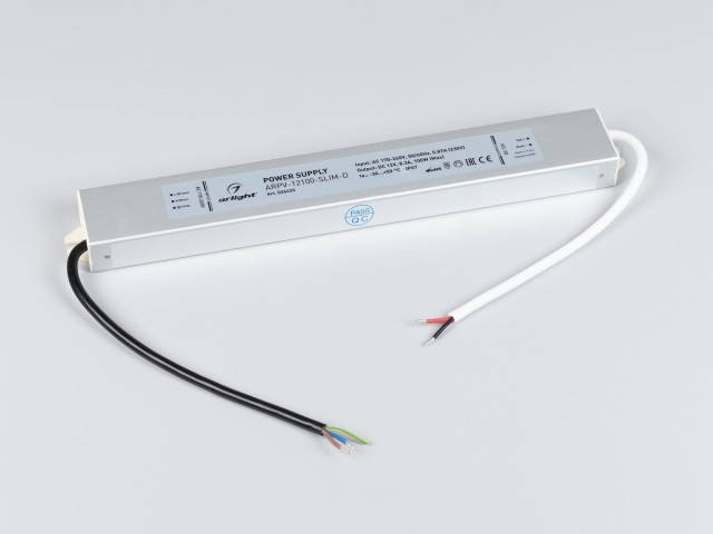 Блок питания ARPV-12100-SLIM-D (12V, 8.3A, 100W) (Arlight, IP67 Металл, 3 года) фото:1