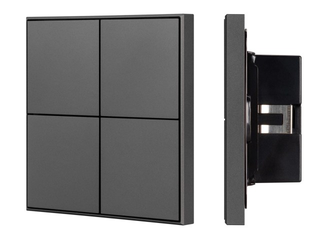 INTELLIGENT ARLIGHT Кнопочная панель KNX-304-23-IN Black (BUS, Frame) (IARL, IP20 Металл, 2 года) фото:2